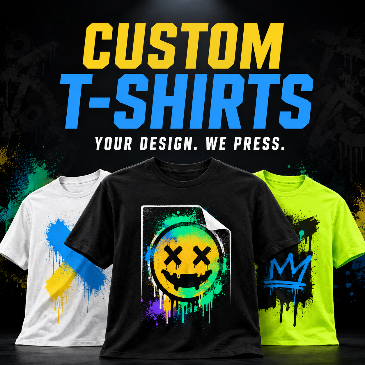 Custom T-shirts printed by Greedy Graffix